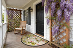 Spring Hummingbirds Door Mat for Outdoor Indoor Welcome Mat Half Round Doormat Entryway Rug 24" x 36" Door Mats for Home - Image 7