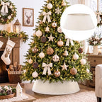 Skylety Creamy White Velvet Christmas Tree Collar 24‘’ Tree Base Cover - Image 6