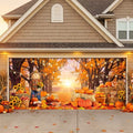 WovWeave Fall Garage Door Cover, 16 x 7 Ft Autumn Harvest Backdrop by WovWeave