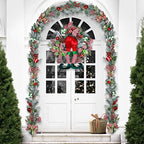 Valery Madelyn 30" Pre-Lit Christmas Wreath for Front Door with Lights Elf - Image 4