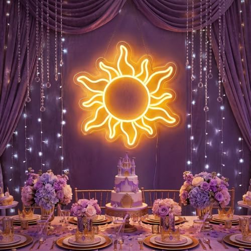 Zhengmy Princess Sun Neon Sign USB Powered LED Light for Princess Decor - Image 6