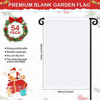 Shimeyao 54 Pcs Easter Sublimation Garden Flag Blank Bulk 12 x 18 Inches Blank Sublimation Flags DIY Polyester Heat Transfer Banner for 250 Years Decoration - Image 2