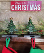 Lulu Decor Cast Iron Christmas Stocking Holders for Mantle, Solid Green Tree Topped with Gold Star, Weighted Sturdy Tree Hooks Hangers for Holiday Decoration (Set of 3) - Image 5