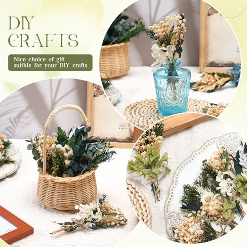Layhit 12 Pcs Mini Dried Flower Bouquet Boho for Wedding,Fresh - Image 5