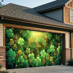 6x13 FT St. Patrick's Day Garage Door Banner - Glowing Green Clover Shamrock Backdrop, Large Indoor Outdoor Garage Door Cover,Irish Holiday Decoration for Home,Yard, Party - Image 4