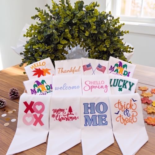 VitalCozy 12 Pcs Seasonal Fall Wreath Sash for Front Door by VitalCozy