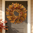 26 Inch Fall Wreaths for Front Door Eucalyptus Berry Wreath - Image 2