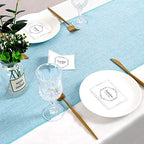 LuoluoHouse Burlap Table Runner Baby Blue Party Table Runners 2 Pack 13x84 Inch Farmhouse Spring Table Linen for Family Dining Ceremony Table Decoration - Image 2