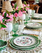 CPC Tablecloth 100% Cotton 60x90 Inch Indian Block Print Rectangle Table Cover, Washable Table Cloth for Weddings, Spring/Summer, Barbeque - Emerald Green - Image 2