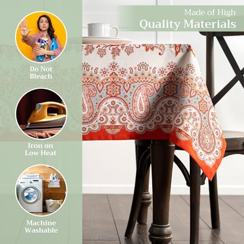Maison d' Hermine Table Cloth Rectangle Table Reusable 100% Cotton 60"x108" - Image 3