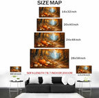 WAXWHELK Fall Canvas Wall Art Pumpkin Harvest Forest Path Painting Pictures Rustic Farmhouse Autumn Thanksgiving Artwork for Living Room Bedroom Home Decor, (12"x24") - Image 5