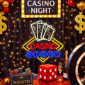 Zhengmy Casino Night Neon Sign, USB Powered Playing Cards LED Wall Decor by Zhengmy
