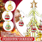 8'' Glass Christmas Tree Tabletop Decoration - Image 2