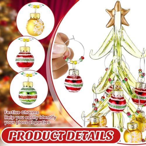 8'' Glass Christmas Tree Tabletop Decoration - Image 2