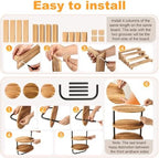 3 Pack Wooden Cupcake Stand 3 Tier Large Tiered Risers Set - Image 7