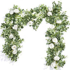 Der Rose 4Pcs 6.5FT Artificial Flower Eucalyptus Garland Wedding Decor by DerRose