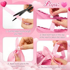 Jenaai 30 Set Heart Foil Balloon with Bow, Pink - Image 4
