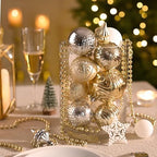 Valery Madelyn 100ct Christmas Tree Decorations Ball Ornament Set, White and Gold Shatterproof Hanging Ornaments Bulk for Xmas Holiday Party Decor - Image 3