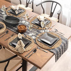 Kochorie Set of 24 Round Woven Placemats 12 Inches Bulrush Placemats Natural Hand-Woven Boho Rattan Placemats Wicker Table Mats Farmhouse Weave Place Mats for Home Dining Table - Image 5