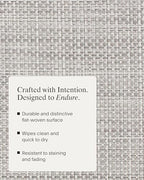 Chilewich Basketweave Placemats, Woven Rectangle Placemats Set of 4 - Image 3