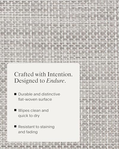 Chilewich Basketweave Placemats, Woven Rectangle Placemats Set of 4 - Image 3