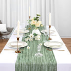 12 Pack 35 x 120 Inch Sage Green Table Runner Cheesecloth - Image 4
