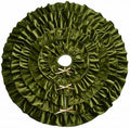 Velvet Christmas Tree Skirt, 60 Inches, 5-Tier Ruffle, Olive Green by Vertintong