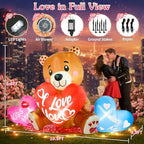 LETIME 10.5 FT Long Valentines Inflatables Outdoor Decorations Blow up Bear - Image 2