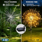 Solar Fireworks Lights for Outside Fairy Garden Warm White 6 Pack - Image 3