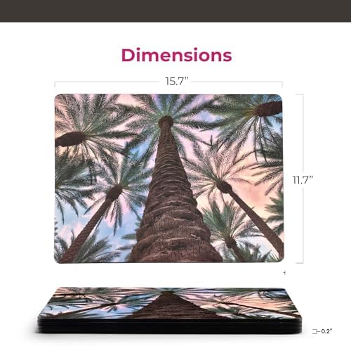 Pimpernel Palms Placemats, Set of 4 (15.7" x 11.7") – Cork-Backed Rectangles Featuring Botanical Artwork, Heat & Stain Resistant Lacquered Surface, Dining Mats & Decorative Protectors for Kitchen - Image 7