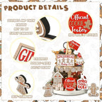 14 Pcs Halloween Tiered Tray Decor Set, Gnome Wood Table Signs (Elegant Style) - Image 2