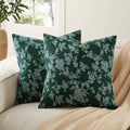 100% Cotton French Pastoral Throw Pillow Covers Set of 2, 24x24 Inch Background/Green Farmhouse Decorative Cushion Covers for Sofa Bed Living Room Home Decor by Unknown