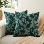 100% Cotton French Pastoral Throw Pillow Covers Set of 2, 24x24 Inch Background/Green Farmhouse Decorative Cushion Covers for Sofa Bed Living Room Home Decor by Unknown