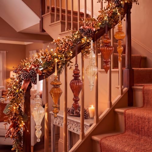 Sotiff 6 Pcs Mercury Glass Christmas Ornaments, Vintage Finial Decorations - Image 6