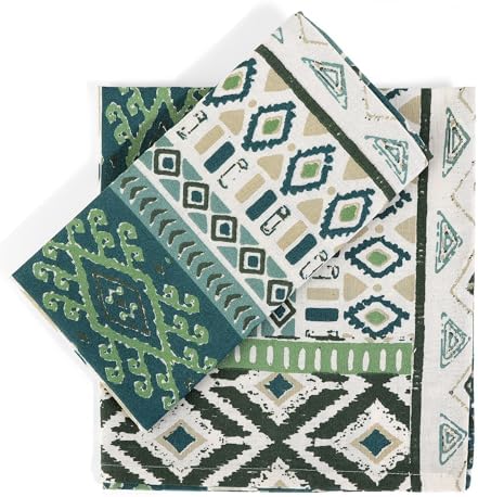 FINGERCRAFT Cloth Napkins Set of 12 Cotton Linen, 20x20 Inch, Free Spirit - Image 2