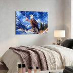 Ship Next Day – Patriotic Canvas Wall Art, American Eagle Pictures, Americana Canvas Prints, Framed Wall Decor, Rustic Farmhouse Living Room Artwork, Large Canvas Prints Made in USA - Image 5