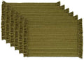 DII Variegated Tabletop Collection, Placemat Set3x19, Olive Green, 6 Piece by DII