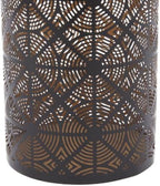 Deco 79 Metal Geometric Indoor Outdoor Candle Lantern Decorative Lantern Candle Holder, Set of 3 Lantern 12", 10", 6"H, Dark Brown - Image 4
