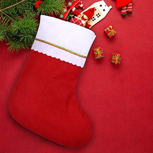Cooraby 16 Pack Red Felt Christmas Stockings 15 Inches Xmas Fireplace Hanging Stockings Holiday Decorations Stockings for Christmas Decorations - Image 5