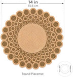 Myrish Handmade Beaded Decorative Placemats, Glass Bead Table Mats for Dining Table, Wedding, Holiday, Festival and Home Decor (Champagne Gold Round) - Image 5