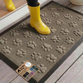 GORILLA GRIP WeatherMAX Door Mat, Indoor Outdoor Use, 35x23, Beige Paw by GorillaGrip