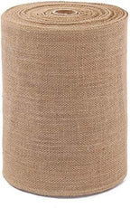 Burlap Table Runner 12 Inch by 50 Yards Natural Jute Hessian Burlap Roll Crafts Fabric Rolls with Sewn Edges for Country Rustic Party Wedding Decorations Farmhouse Kitchen Decor(12" x50Yard) by wlflash