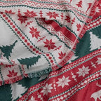 Christmas Throw Blanket & Pillow Cover Set – Cozy Cotton Holiday Décor, Reversible Festive Bedding & Sofa, Machine Washable Seasonal Home Decoration, Gift-Ready Packaging - Image 4