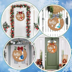 Seasonal Interchangeable Welcome Home Sign,Graduation Porch Goose Welcome Sign Front Door Decor With 4 Seasonal Wreaths and 32 Changeable Icons, Rustic Wood Wall Porch Hanger for Holiday Halloween Christmas Housewarming Gift - Image 5