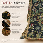 William Morris Blue Tree of Life III Tapestry Throw Pillow Cover 18 x 18 in - Image 4