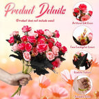 Hotop 12 Pcs Artificial Flowers Centerpiece for Tables 13 in, Rose Red - Image 3