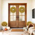 20 Inch Fall Wreaths for Front Door, Autumn Floral Outdoor Wreath - Image 6
