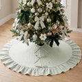 JOVIPOP Christmas Tree Skirt, 48 Inch Green Striped Ruffle by Unknown