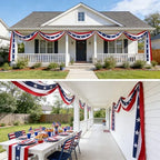 20ft 4th of July Decorations American Flag Bunting Patriotic Door Decor Outdoor Porch for Memorial Day 250th Independence （2 Pack) - Image 6