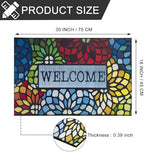 CHICHIC Colorful Welcome Mat, 18x 30 Inch Front Doormat for Home Entrance Outdoors Mat for Outside Entry Way Doormat, Heavy Duty Non Slip Rubber Back Low Profile - Image 3